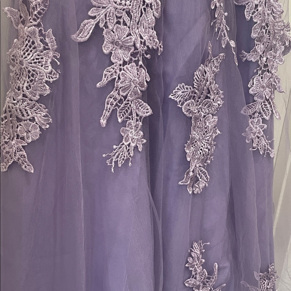 Lavender Lace Formal Dress - Picture 3 of 9